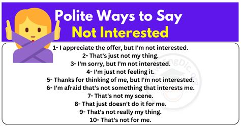 how to politely say not interested online dating